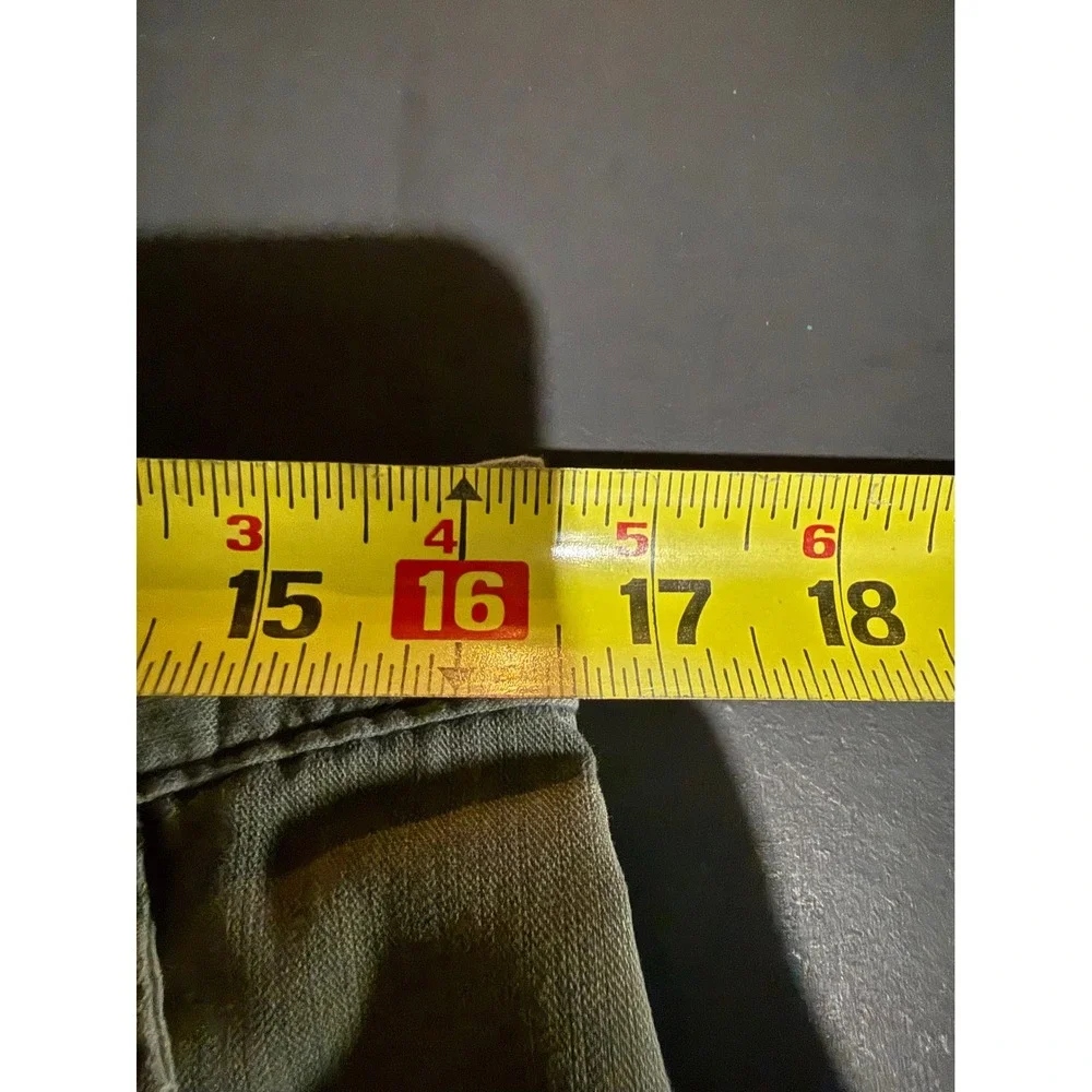 Woolrich 3069 Utility Canvas Shorts Mens 32 Light Olive Green Hiking Workwear